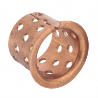 Manguito deslizante de bronce con collar y agujeros, fi55 h = 50 mm d60